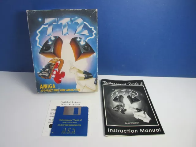 RARE vintage COMMODORE AMIGA TT2 technosound turbo 2 VIDEO GAME BOXED