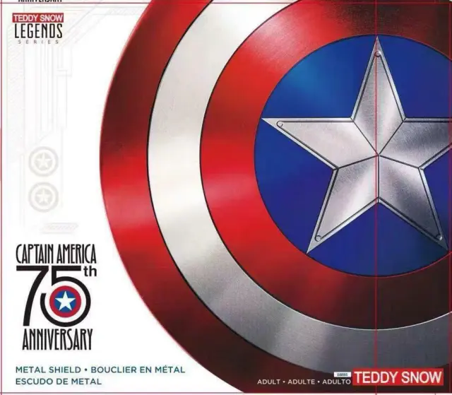 Scudo in metallo Captain America 75° anniversario 1:1, costumi cosplay scudo hot