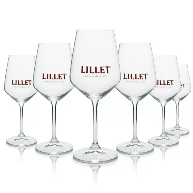 6x Lillet Glas 0,46l Aperitif Stiel Cocktail Longdrink Gläser Wildberry Gastro