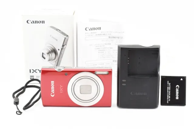[ Near MINT in BOX ] Canon IXY 200 Digital Camera 20.0MP 8x zoom RED from Japan