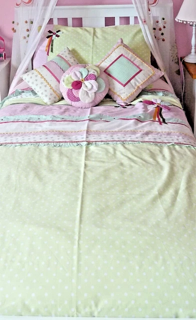 Girls Next Emily Ruffles Single Duvet and Pillowcase Set and Fitted Sheet Set