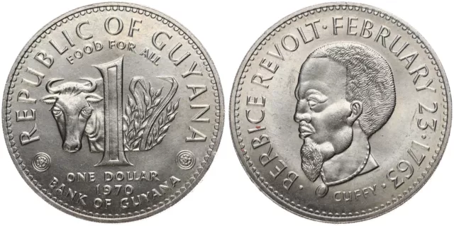 Republic Of Guyana - 1 One Dollar 1970 - Fao Food for All