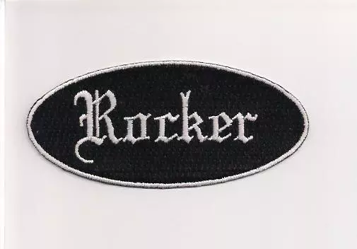 Rocker Old English oval patch, 4 inch. 59 Club.Triumph. Ace Cafe Racer Ton Up