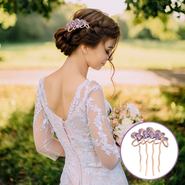 Braut Hochzeit Strass Haarkamm – Mit Faux Perlen & Schmetterling-Motiv – Eleganter Haarschmuck