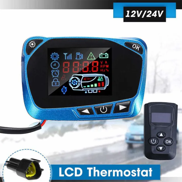 Universal 12V / 24V LCD Monitor Schalter + Fernbedienung Zubehör für Auto  Track Diesel Luftheizung Parken Heizung Controller Kit