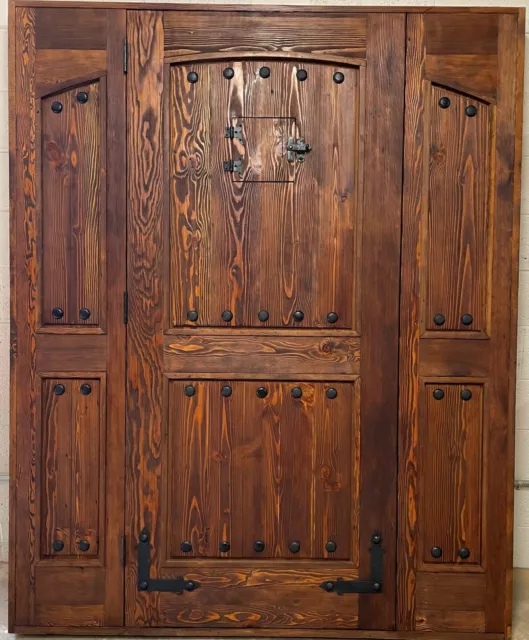 Rustic reclaimed lumber double door w/hardware You choose dimensions solid wood 2
