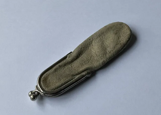 Victorian Small  Leather Coin Purse Pouch