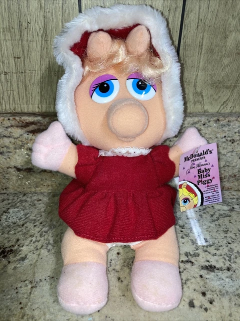 Vintage 1988 McDonalds Jim Henson BABY MISS PIGGY Plush Toy Doll Muppet Babies