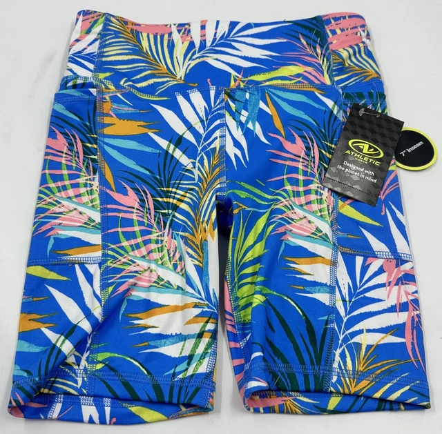 Athletic Works Tropical Girls Biker Shorts w. Pockets | Size: XS ( 0-2) | NWT