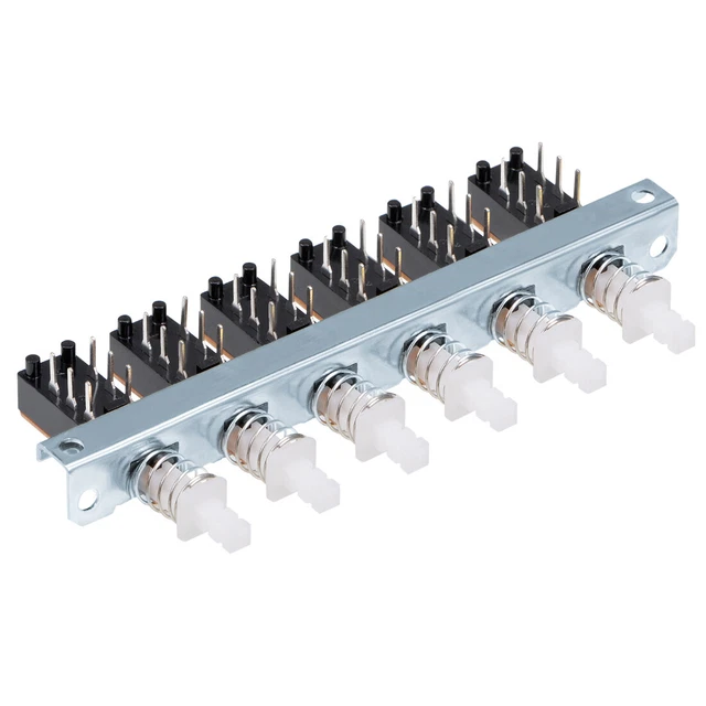 INTERLOCK PUSH BUTTON Switch Piano Type DPDT 6 Pin 6 Row 9.70 PicClick
