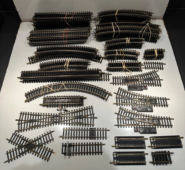 Rails Jouef HO – Lot 10 Rails Droits 475 (25cm) + 10 Courbes 920, Vintage