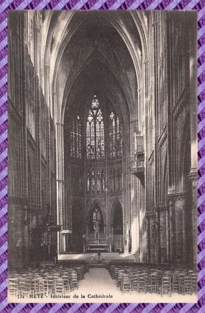Postcard - Metz - Inside Of La Cathedral