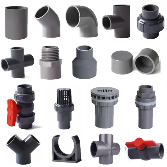 PVC Metric Plumbing Fittings Pipe For Aquarium Fish Tank Pond Solvent Weld