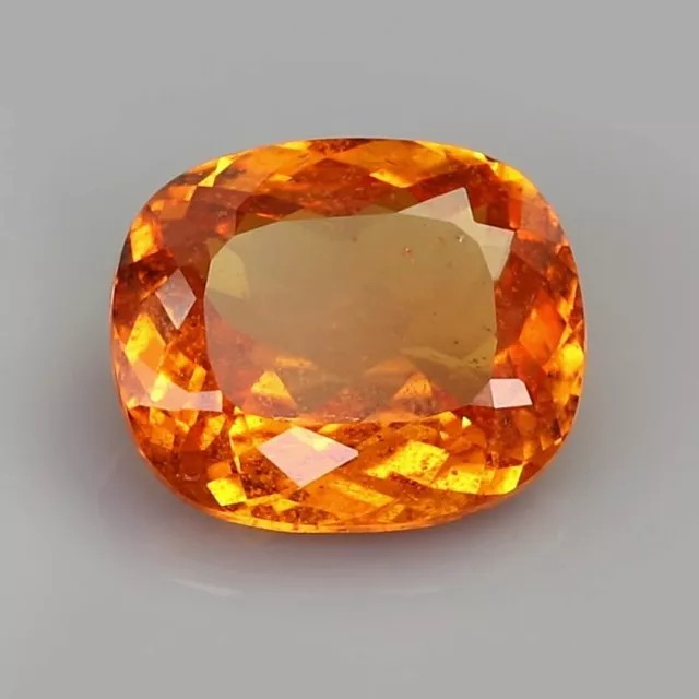 4.51 carats fanta orange natural nigerian spessartite garnet cushion 21101415