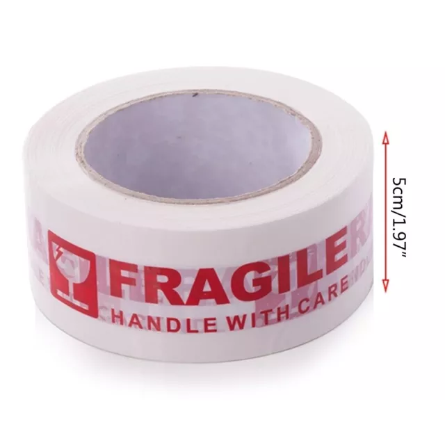 White Fragile Packing Tape Handle with Care Bopp Shipping Warning Sticker