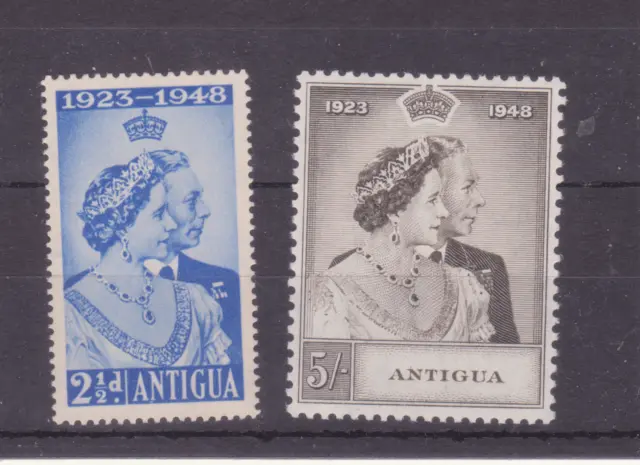Antigua 1948 royal silver Wedding unmounted mint set stamps superb