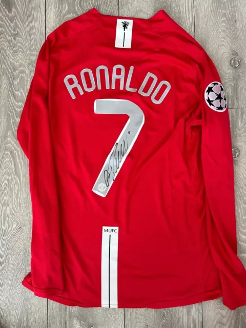 Cristiano Ronaldo Hand Signed 2008 Champions League Final Man Utd Shirt COA