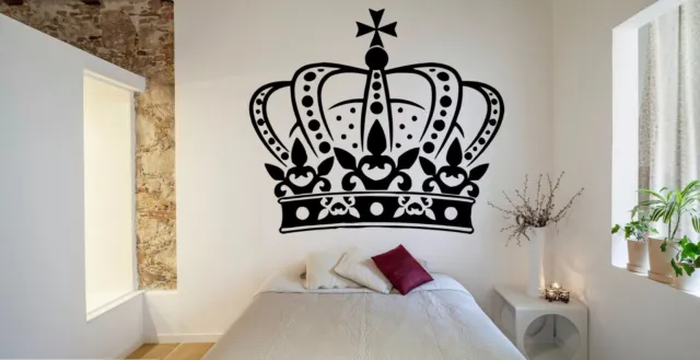 Wall Room Decor Art Vinyl Sticker Mural Decal Crown King Power Cool Prince F2198