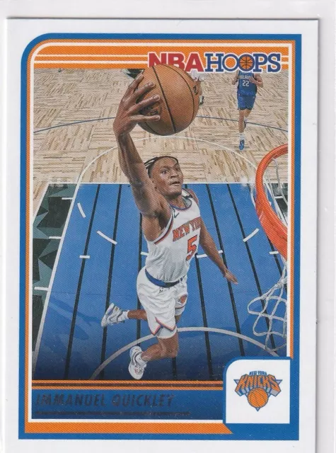 Panini Prizm 2023-24 Hoops Basketball Numéro 160 Immanuel Quickley Rouge Back