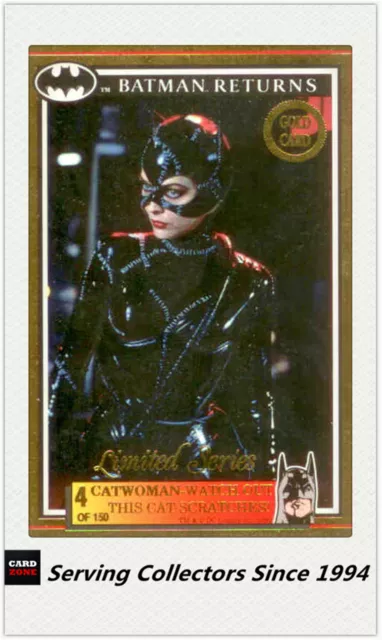 1992 Australia Dynamic Batman Returns Movie Gold Card No4 Catwoman