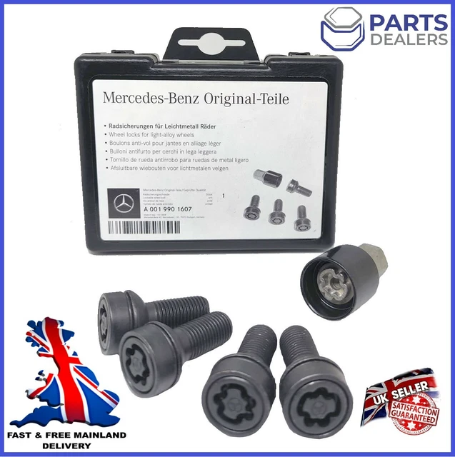 GENUINE MERCEDES A B C E Slk Class Locking Wheel Nut Bolt Key Set