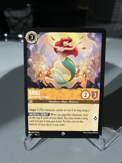 ARIEL SPECTACULAR SINGER 2/204 NM Disney Lorcana First Chapter Super ...