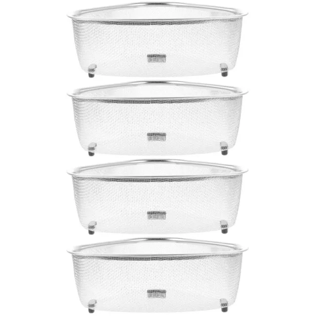 4 PIEZAS tamiz cesta de goteo de acero inoxidable para fregadero lavabo almacenamiento