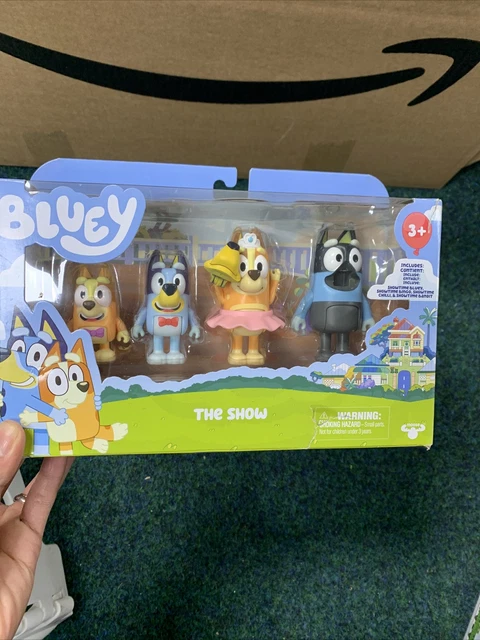 BLUEY THE SHOW 4 Pack 3in Bluey Bingo Chilli and Bandit Action Figures ...