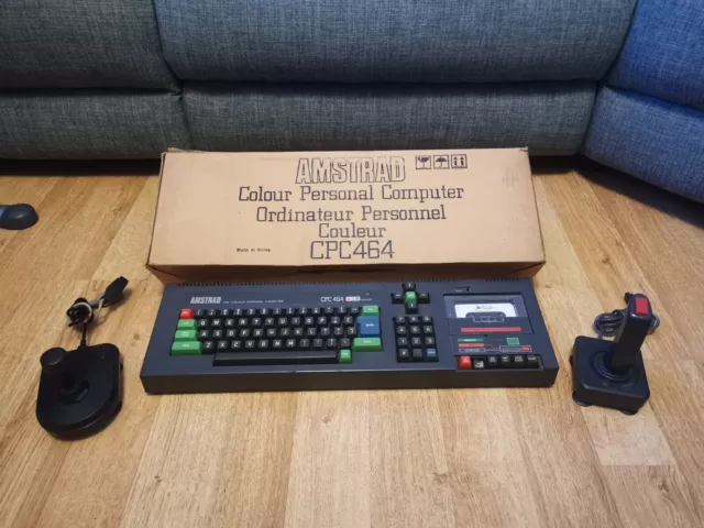 Amstrad CPC 464 Vintage Computer  Spares Or Repairs(Untested) 2 Extra Game Stick