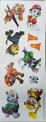 PAW PATROL wall stickers 10 decals Ryder Chase Marshall Rubble Rocky Zuma Skye