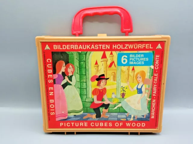 Disney Aschenputtel - Eichhorn Vintage Holzwürfel Bilderbaukasten Picture Cubes