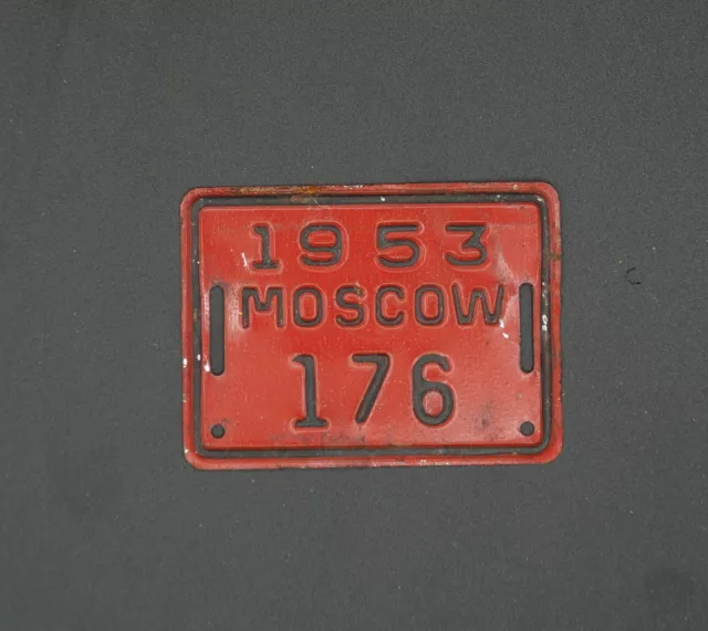 1953  MOSCOW  IDAHO  Bicycle License Plate Tag # 176