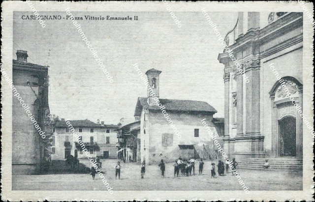 bt4 cartolina carpignano piazza vittorio emanuele IIprovincia di novara piemonte