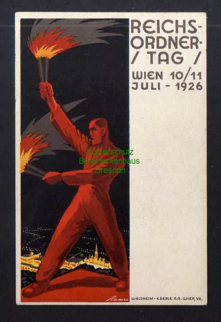 127478 cartolina Vienna 1926 cartolina artista Reichs cartella tag guerra mondiale artista Victor Slama 2