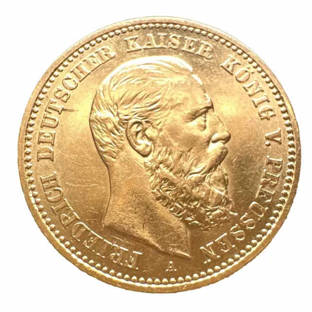 CU UNC MS | 1888-A German Prussia Gold 10 Mark | NICE LUSTER | ONE YEAR TYPE