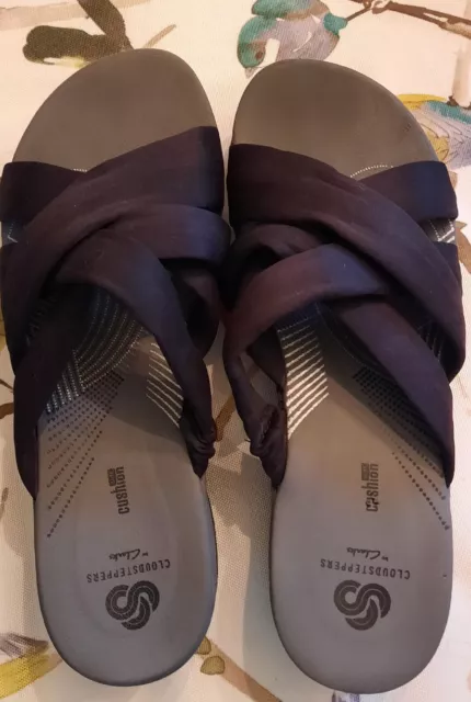 CLARKS ARLA DRISTI Slide Womens Sandal Black US Size 9.5 M 46.00 PicClick