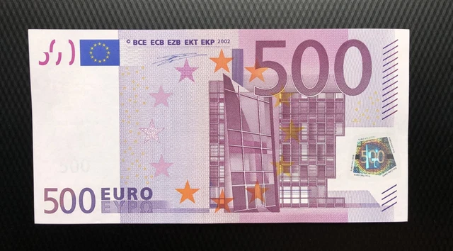 500 euro banknote 2002 UNC P-7x Prefix-X GERMANY Sign Willem Frederik Duisenberg 500 euro banknote 2002 UNC P-7x Prefix-X GERMANY Sign Willem Frederik Duisenberg