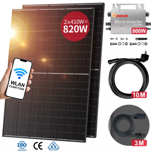 Balkonkraftwerk Solarpanel 820 Watt / 800 Watt Balkon Photovoltaik Solaranlage