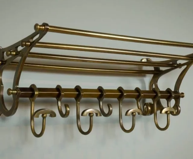 VINTAGE LOOK COATRACK/Luggage Rack/Train Wall Mounted Rack vintage luxury decor