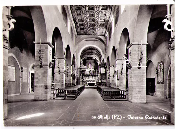 Cartolina Basilicata - Potenza - Melfi 417 - Interno Cattedrale