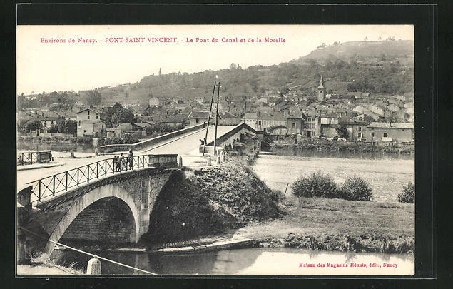 CPA Pont-Saint-Vincent, Le Pont du Canal et de la Moselle