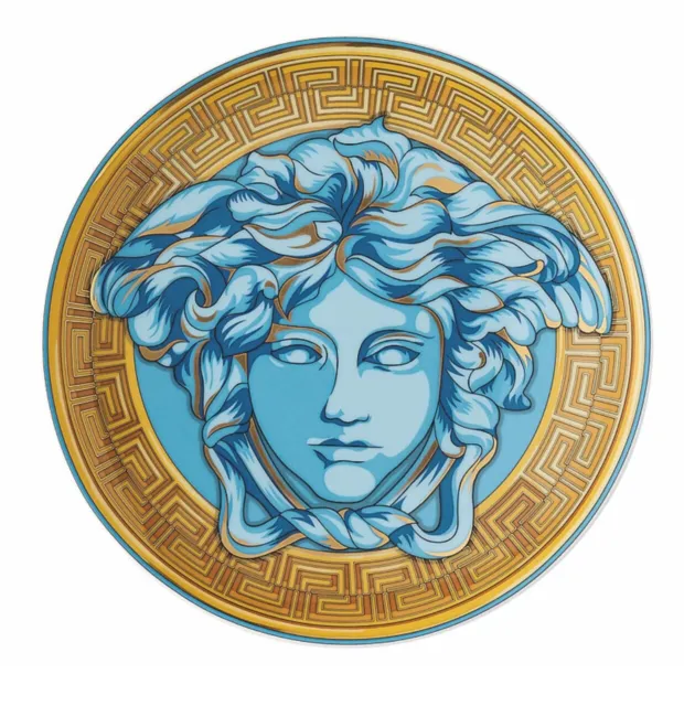 Versace Rosenthal Medusa Amplified Blue Coin Piatto 17 cm