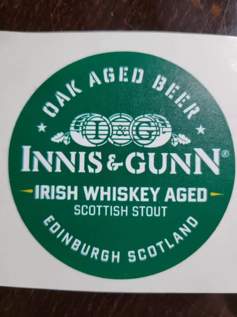 INNIS & GUNN Irish Whiskey Aged Scottish Stout Tap Handle Sticker decal beer