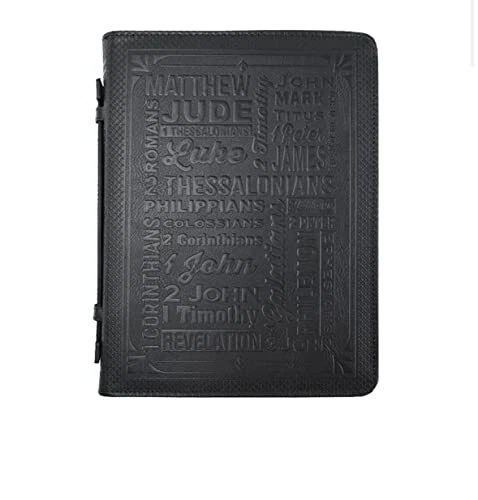 PU Leather Bible Cover Case for Men Bible Book Cover Protective Church Bible Bag
