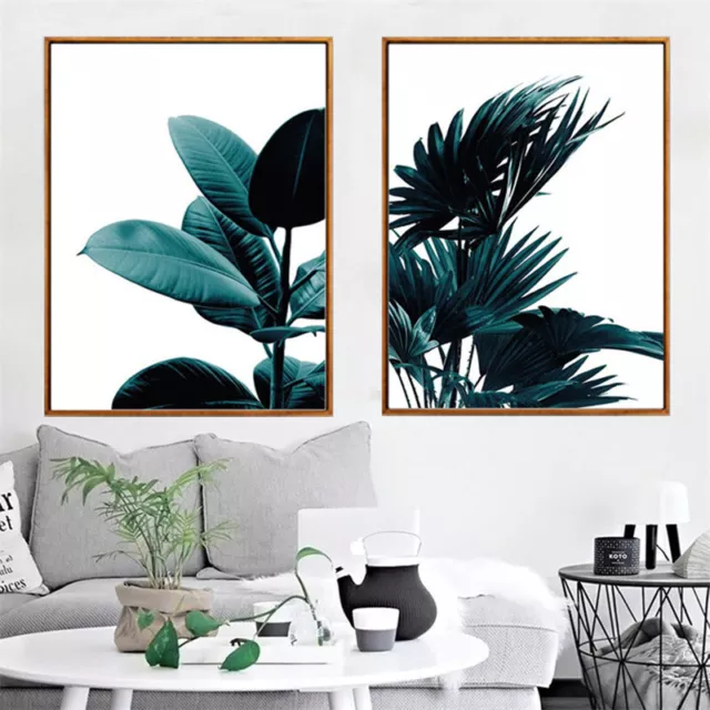 Nordic Tropical Plant Wall Art Canvas Painting Green Leaves Posters And Prints