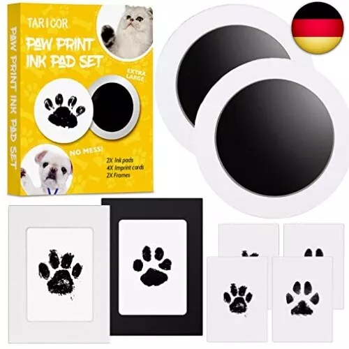 Taricor Baby Fussabdruck Set, Pfotenabdruck Set Hund und Katze, 2pcs Fußabdruck