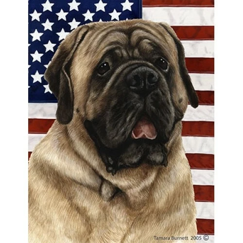Patriotic (D2) Garden Flag - Fawn Mastiff 321131