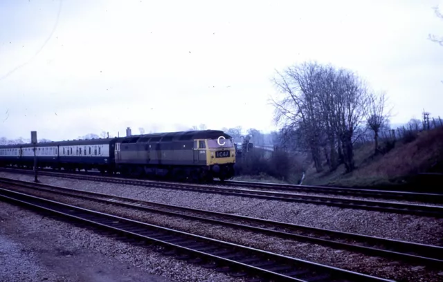 35Mm Slide British Railway Br Diesel Class 47 - D1935 (47257) At Didcot 1972