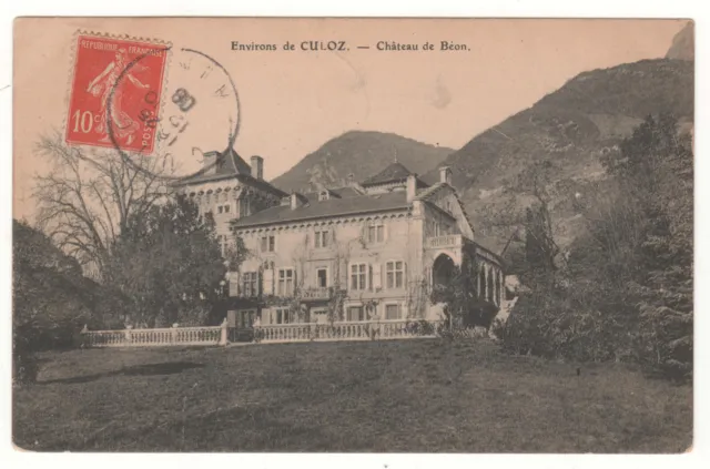 Cpa 01 - Culoz : Château De Béon (Ain) Écrite Le 12-10-1908