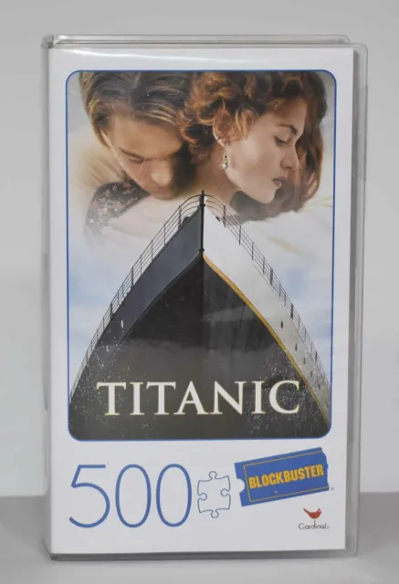 Titanic Movie Poster Blockbuster Video Puzzle 500 Piece VHS Clamshell Case Box